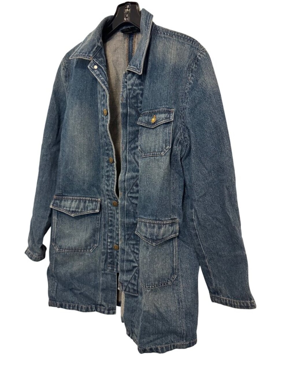 vintage Lauren Jeans Co. Ralph Lauren Womens Denim Utility Jacket L - Picture 2 of 7